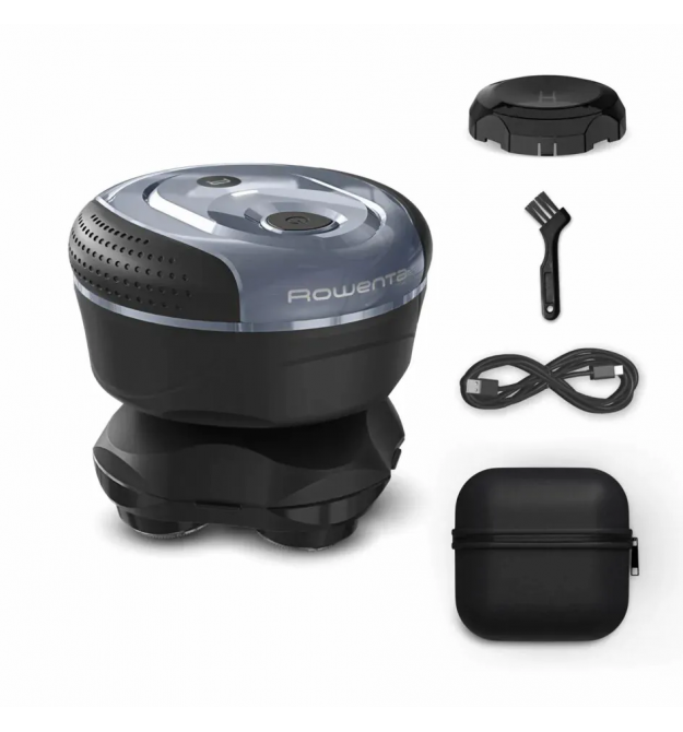 Rowenta Rowenta electric shaver rotary Gentle Bald, razor head-5, Li-Ion, dry+wet, black-blue