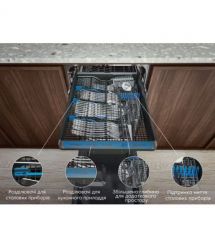 Electrolux Electrolux dishwasher built-in, 10sets, D, 45cm, display, invertor, 3 basket, black