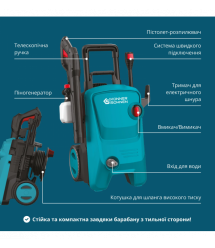 Könner & Söhnen Konner&Sohnen KS PW145V high pressure washer 1800W 100-145bar 330l/h hose 7m 9.2kg