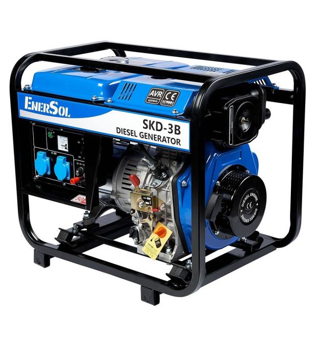 EnerSol diesel generator, 230V, 2.8/3kW, AVR, casing, 85kg