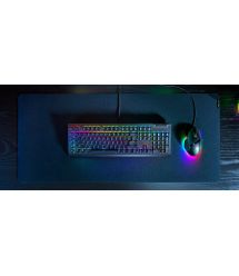 Razer Клавиатура механическая BlackWidow V4 X 110key, Green Switch, USB-A, EN/RU, RGB, чёрный