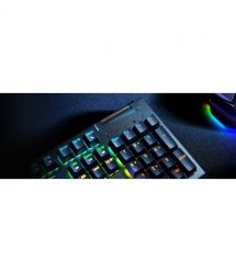 Razer Клавиатура механическая BlackWidow V4 X 110key, Green Switch, USB-A, EN/RU, RGB, чёрный