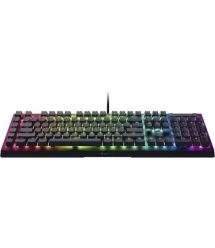 Razer Клавиатура механическая BlackWidow V4 X 110key, Green Switch, USB-A, EN/RU, RGB, чёрный