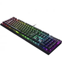 Razer Клавиатура механическая BlackWidow V4 X 110key, Green Switch, USB-A, EN/RU, RGB, чёрный
