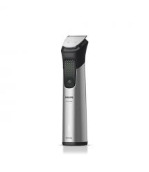 Philips Philips trimmer Series 9000 for beard, head and body, nozzles-15, steel, OneBlade included, grey