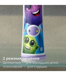Philips Щетка зубная электр. Philips Sonicare For Kids, 62т. колеб/мин, насадок-2, фиолетовый
