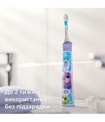 Philips Щетка зубная электр. Philips Sonicare For Kids, 62т. колеб/мин, насадок-2, фиолетовый