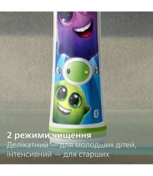 Philips Щетка зубная электр. Philips Sonicare For Kids, 62т. колеб/мин, насадок-2, светло-зеленый
