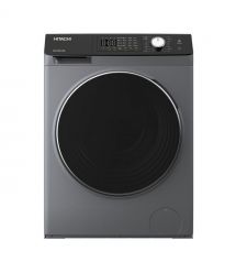 Hitachi Стирально-сушильная машина фронтальная, 8(5)кг, 1400, A, 60см, дисплей, пар, инвертор, серебристый