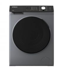 Hitachi Пральна машина фронтальная, 8кг, 1400, A+++, 60см, дисплей, пар, инвертор, люк черный, серебристый