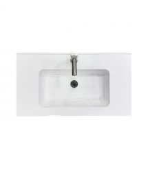 Adamant Набір для ванної кімнати, раковина, умивальник FLATE 80, штучний камінь, прямокут., з сифоном Click-Clack + змішувач