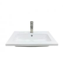 Adamant Набір для ванної кімнати, раковина, умивальник FLATE 60, штучний камінь, прямокут., з сифоном Click-Clack + змішувач