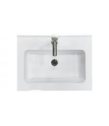 Adamant Набір для ванної кімнати, раковина, умивальник FLATE 60, штучний камінь, прямокут., з сифоном Click-Clack + змішувач