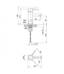 Adamant Набор для ванной комнаты, раковина, умывальник FLATE 120R, искусственн