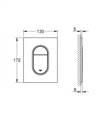 Grohe Накладная панель смыва Arena Cosmopolitan S, белая