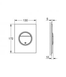Grohe Накладная панель смыва Nova Cosmopolitan S, белая