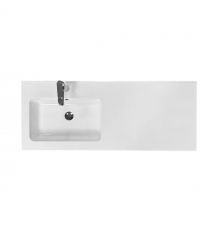 Adamant Набір для ванної кімнати, раковина, умивальник FLATE 120L, штучний камінь, прямокут., з сифоном Click-Clack + змішувач