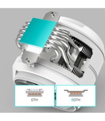 Zalman Процесорний кулер Zalman ZET5, ARGB LGA 1851, 1700, 1200, 115x, AM5, AM4, 4pin PWM, 3pin+5VARGB, TDP200W, білий