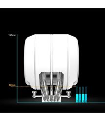 Zalman Процесорний кулер Zalman ZET5, ARGB LGA 1851, 1700, 1200, 115x, AM5, AM4, 4pin PWM, 3pin+5VARGB, TDP200W, білий