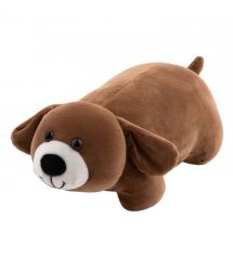 ARDESTO Zip & Flip Neck pillow Travel Сute Dog 30х30cm, polystyrene beads, brown