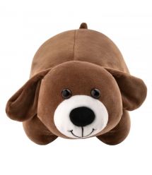 ARDESTO Zip & Flip Neck pillow Travel Сute Dog 30х30cm, polystyrene beads, brown