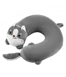 ARDESTO Neck pillow Travel Grey Cat 28х28cm, polyurethane foam, polyester PP fiber, grey