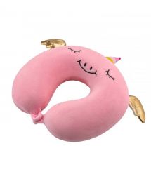 ARDESTO Neck pillow Travel Unicorn 30х30cm, polyurethane foam, pink