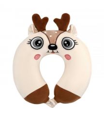 ARDESTO Neck pillow Travel Reindeer 30х30cm, polyurethane foam, white