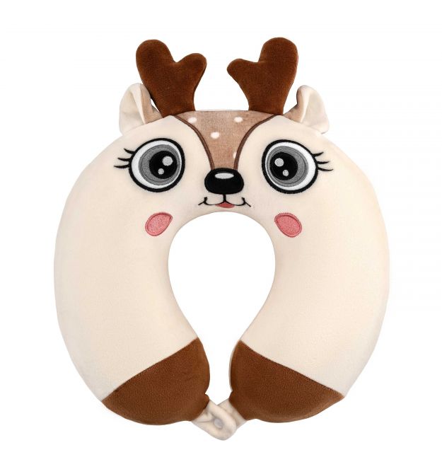 ARDESTO Neck pillow Travel Reindeer 30х30cm, polyurethane foam, white