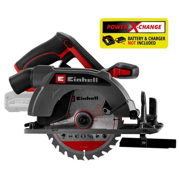 Einhell Cordless circular saw Einhell TP-CS 18/165 Li BL-Solo 18V 4200rpm 165x20mm 2.9kg without battery and ZP