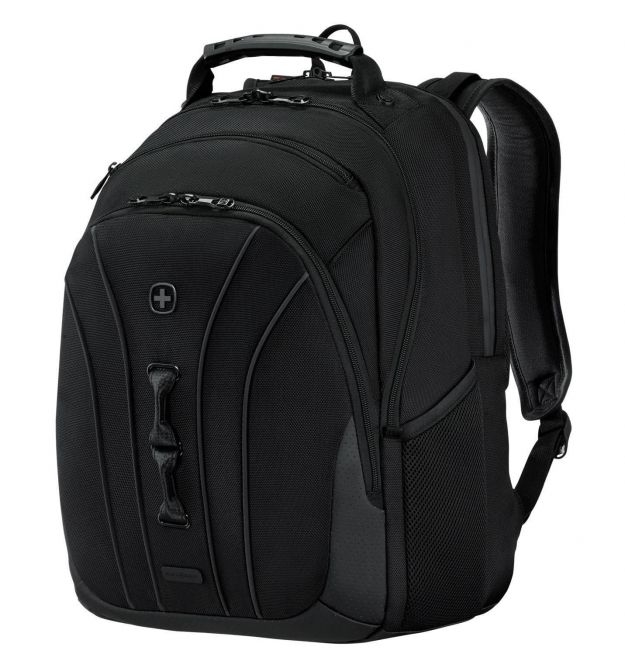 Wenger Icons Backpack, Legacy Black Series, 16" Laptop Backpack, Black