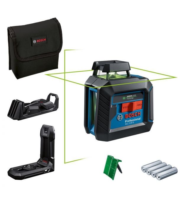 Bosch Нівелір лазерний Professional GLL2-20G+LB10+DK10