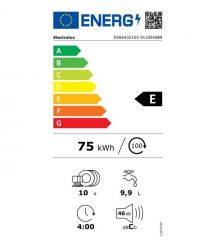 Electrolux Electrolux dishwasher, 10sets, E, 45cm, display, invertor, 3 basket, inox