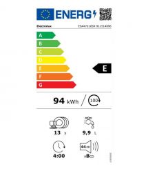 Electrolux Electrolux dishwasher, 13sets, E, 60cm, display, invertor, inox