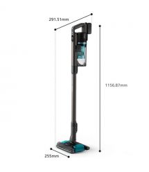 Philips Пилосос безпровідний Complete Series 8000, вологе прибирання, конт пил -0.6л, автон. робота до 80хв, чорно-блакитний