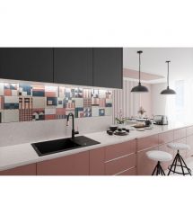 Deante Мойка кухонная Eridan, гранит, прямоуг., с крылом, 780х500х210мм, чаша - 1, накладная, черный