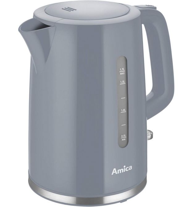 Hansa Електрочайник Amica 1.7л, пластик, сірий