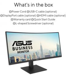 ASUS Монітор Asus 34" VA34VCPSR HDMI, DP, USB-C, 3xUSB, RJ-45, MM, VA, 3440x1440, 21:9, 100Hz, 4ms, CURVED, AdaptiveSync, HAS