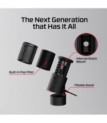 HyperX Мікрофон геймінговий SoloCast 2, Omni, USB-A, 2м, NGenuity, чорний