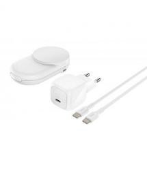 Belkin Зарядний пристрій бездротовий Belkin UltraCharge 2-in-1 Foldable Magnetic Charging 25Вт, білий