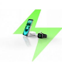 Belkin Зарядний пристрій бездротовий Belkin UltraCharge 2-in-1 Foldable Magnetic Charging 25Вт, білий