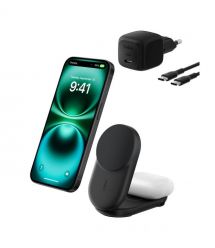 Belkin Зарядний пристрій бездротовий Belkin UltraCharge 2-in-1 Foldable Magnetic Charging 25Вт, чорний