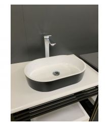 Adamant Раковина, умивальник BESTE NEW, штучний камінь, овальна, без отвору дл