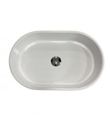 Adamant Раковина, умивальник BESTE NEW, штучний камінь, овальна, без отвору дл