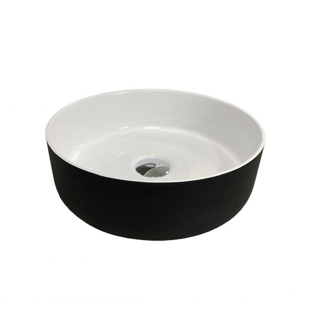 Adamant Раковина, умивальник ARENA, штучний камінь, кругла, без отвору для зм
