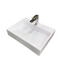 Adamant Раковина, умивальник VISION, искуственный камень, прямоуг., с отверст