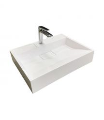 Adamant Раковина, умивальник VISION, искуственный камень, прямоуг., с отверст