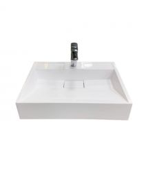 Adamant Раковина, умивальник VISION, искуственный камень, прямоуг., с отверст