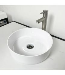 Adamant Раковина, умывальник ARENA, искуственный камень, круглая, без отверс