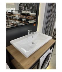 Adamant Раковина, умывальник QUANTO, искуственный камень, прямоуг., с отверст